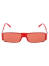Givenchy Gv Rectangular Frame Sunglasses In C9au1 Red