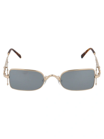 Matsuda 10611h Sunglasses In Brushed Gold / Brushed Silver