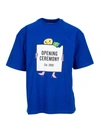 Opening Ceremony Light Bulb Logo Cotton Jersey T-shirt In Blu Royal