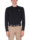 Paul Smith Zebra Patch Crewneck Sweatshirt In Dk Na