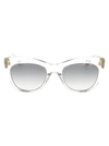 Dita Kader Sunglasses In Crystal W/light Grey To Light Brown