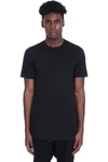 RICK OWENS BASIC SS T-SHIRT IN BLACK COTTON