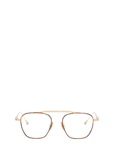 Lunetterie Générale Spitfire 14k Gold/tortoise Rim Inlay Glasses