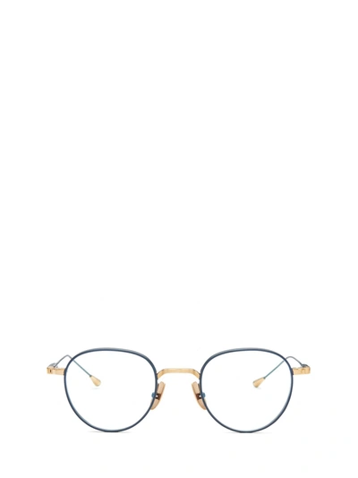 Lunetterie Générale Café Racer 18k Gold &amp; Blue Glasses