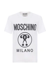 Moschino Logo-print Short-sleeved T-shirt In Bianco