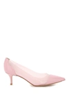 Gianvito Rossi 55mm Plexi & Patent Leather Pumps In Pink