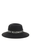 Maison Michel Virginie Logo-tape Fedora Hat In Black