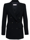 ALBERTO BIANI DOUBLE-BREASTED JACKET IN BLACK CADY