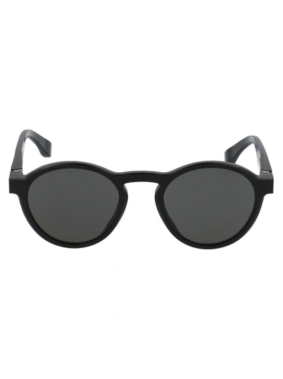 Mykita Women's  Grey Metal Sunglasses In 812 Raw Black | Dark Grey Solid