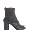 Maison Margiela Vintage Soft Leather Tabi Ankle Boots In Black