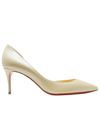 Christian Louboutin Iriza 70 Nappa Irise Beige Leather Pumps In Neutral