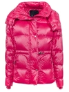 Fay Hooded Padded Down Jacket In Pink