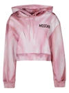 MOSCHINO CHEST LOGO PAINTED HOODIE