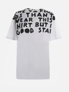MAISON MARGIELA COTTON T-SHIRT WITH ALL-OVER CONTRASTING PRINT