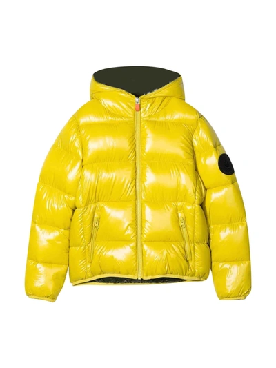 Save The Duck Kids Yellow Teen Down Jacket In 黄色