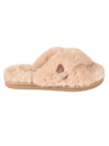 Michael Michael Kors Lala Faux Fur Slide Slipper In Camel