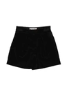 Bonpoint Velvet-effect Zip Shorts In Black