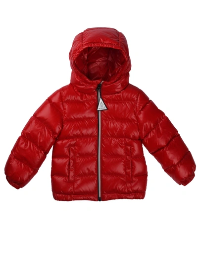 Moncler Kids' New Aubert Red Jacket With Hood