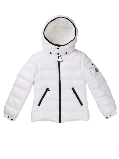 Moncler Bady White Jacket With Hood In 999 Black
