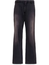 BALENCIAGA SLIM TROUSERS IN BLACK WASHED COTTON