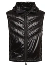 Moncler Chevron-quilted Padded Gilet In Black