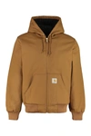 Carhartt Active Hooded Organic Cotton-piqué Jacket In Hamilton Brown