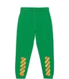 OFF-WHITE GREEN WEATPANTS FOR BOY WITH LOGO