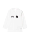 Chiara Ferragni White New Born T-shirt With Print In Bianco