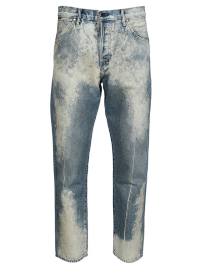 Tom Ford Tapered Jeans In Clear Blue