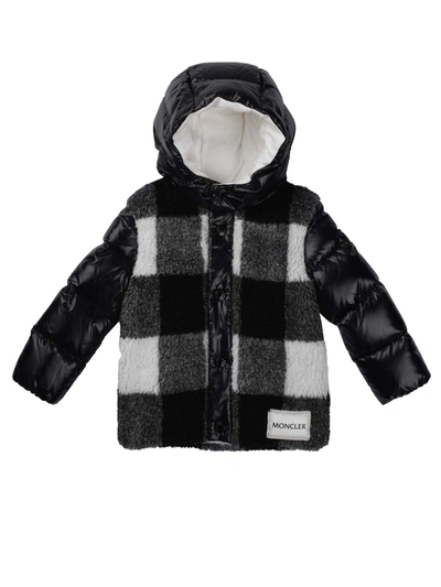 Moncler Babies' Ayten Black And White Fur Jacket