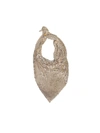 Rabanne Draped Mesh Necklace In Light Gold