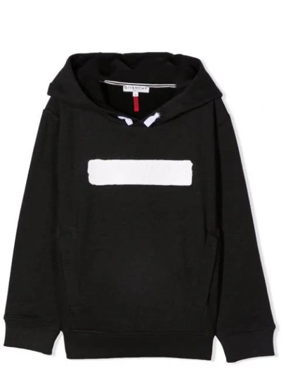 Givenchy Kids' Black Cotton Blend Hoodie In (cina Nera)