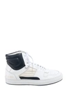 Common Projects High Top Sneaker In White Navy