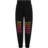 IRENEISGOOD BLACK SWEATPANT FOR GIRL WITH WRITINGS