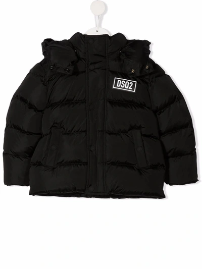 Dsquared2 Kids Dsq2 Black Down Jacket