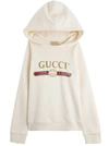 GUCCI JERSEY HOODIE WITH LOGO PRINT