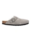 Birkenstock Boston Shearling Clogs In Stone Coin