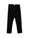 PAOLO PECORA BLACK STRAIGHT TROUSERS