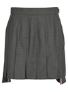 Thom Browne Dropped Back Mini Pleated Skirt In Med Grey