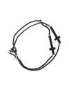 Dsquared2 Layered Cross Charm Bracelet In Black