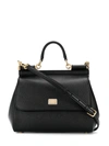 DOLCE & GABBANA SICILY MEDIUM BLACK BAG