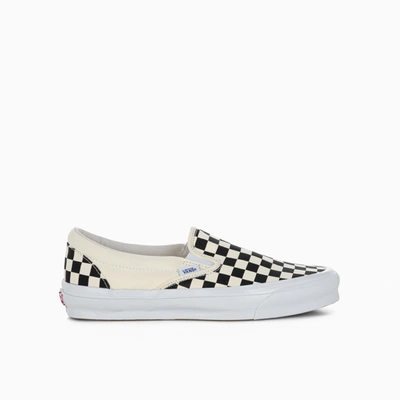 Vans Classic Slip On Sneakers Checkerboard Rhinestone Black In Multi