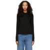 The Row Gather Detail Crewneck Cotton Top In Black