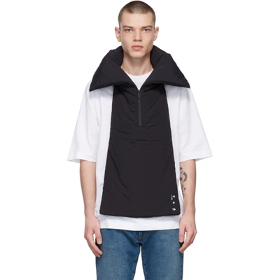 Off-white Black Padded 3d Zip Scarf In Black/white