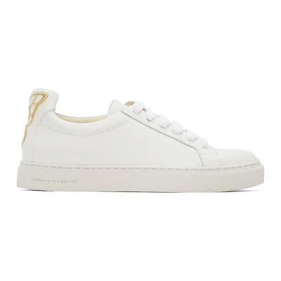 Sophia Webster White Butterfly Low-top Leather Sneakers