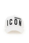 Dsquared2 Be Icon Baseball Cap In White/black
