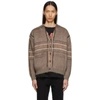 FLAGSTUFF BROWN MOHAIR CHECK CARDIGAN