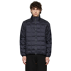 Taion High-neck Quilted Shell-down Jacket In Navy