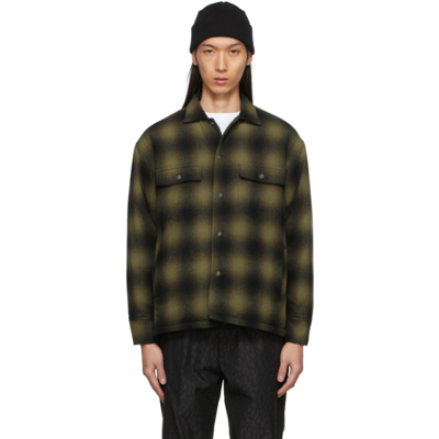 Flagstuff Green & Black Insulated Check Shirt In Yellow