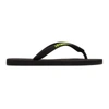 Vetements Logo Thong Sandals In Black